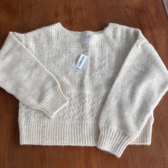 Old Navy cozy plush yarn texture knit pullover sweater nwt medium - Picture 4 of 6